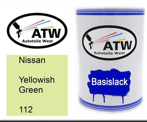 Nissan, Yellowish Green, 112: 500ml Lackdose, von ATW Autoteile West.